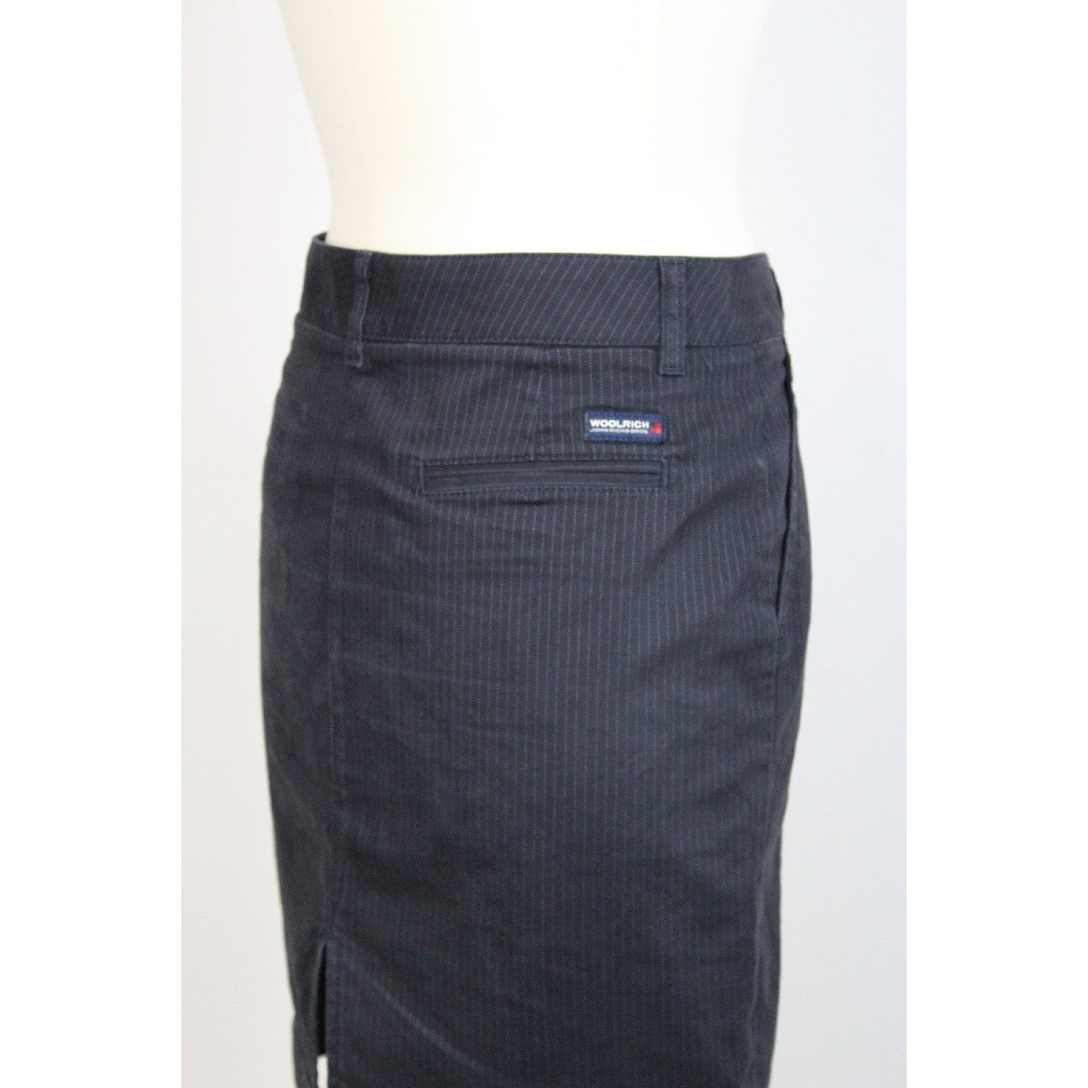 Woolrich Pinstripe Cotton Vintage Blue Skirt