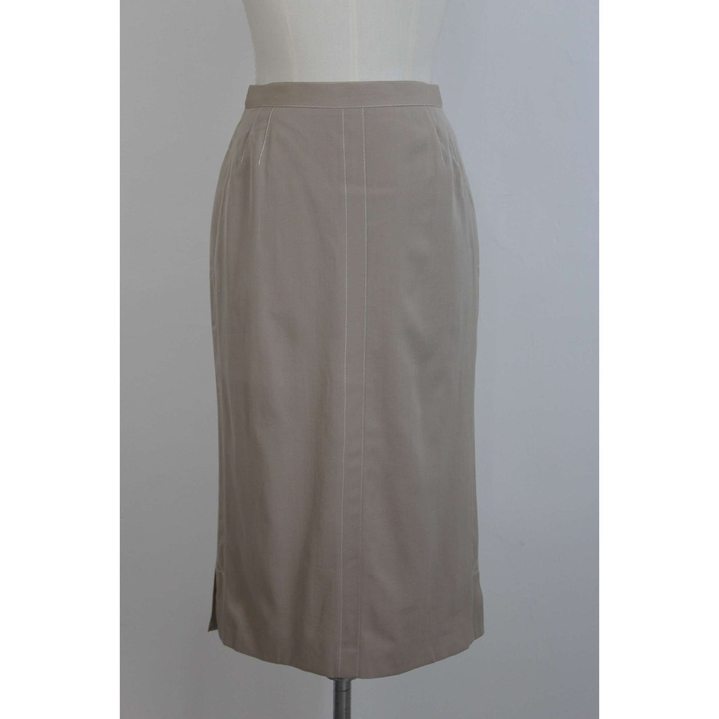 Escada Cotton Beige Vintage Suit Skirt