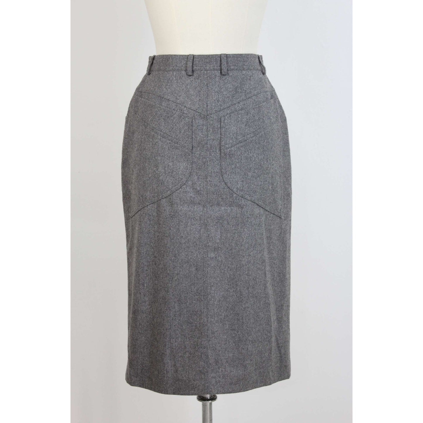 Escada Vintage Wool Gray Skirt