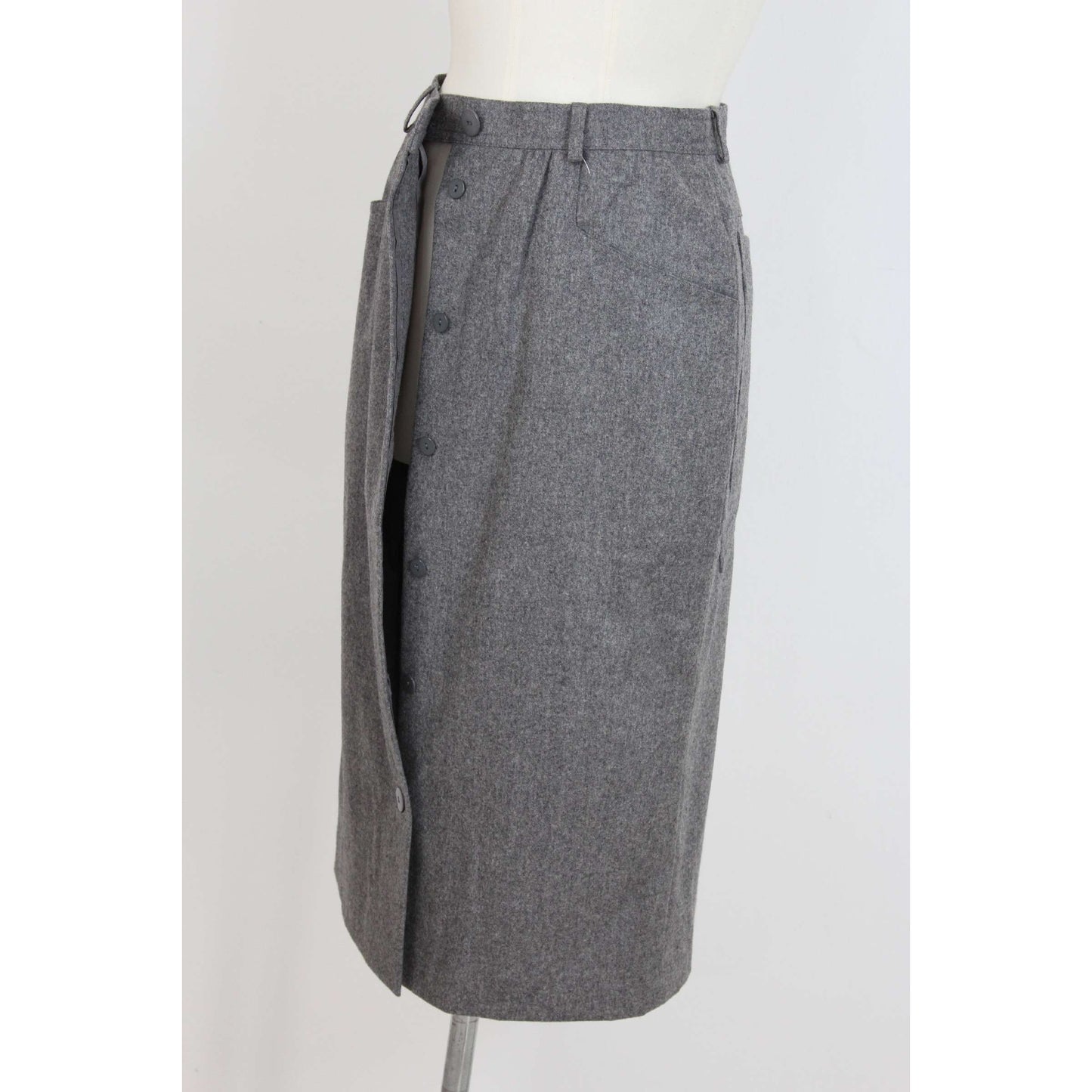 Escada Vintage Wool Gray Skirt
