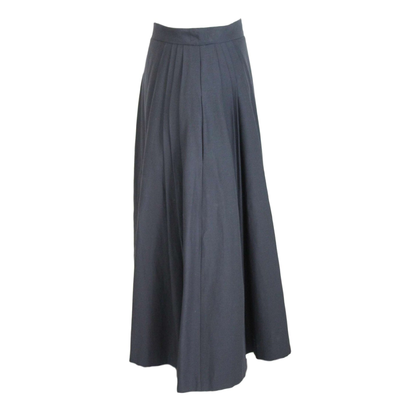 Mangano Black Cotton Long Skirt
