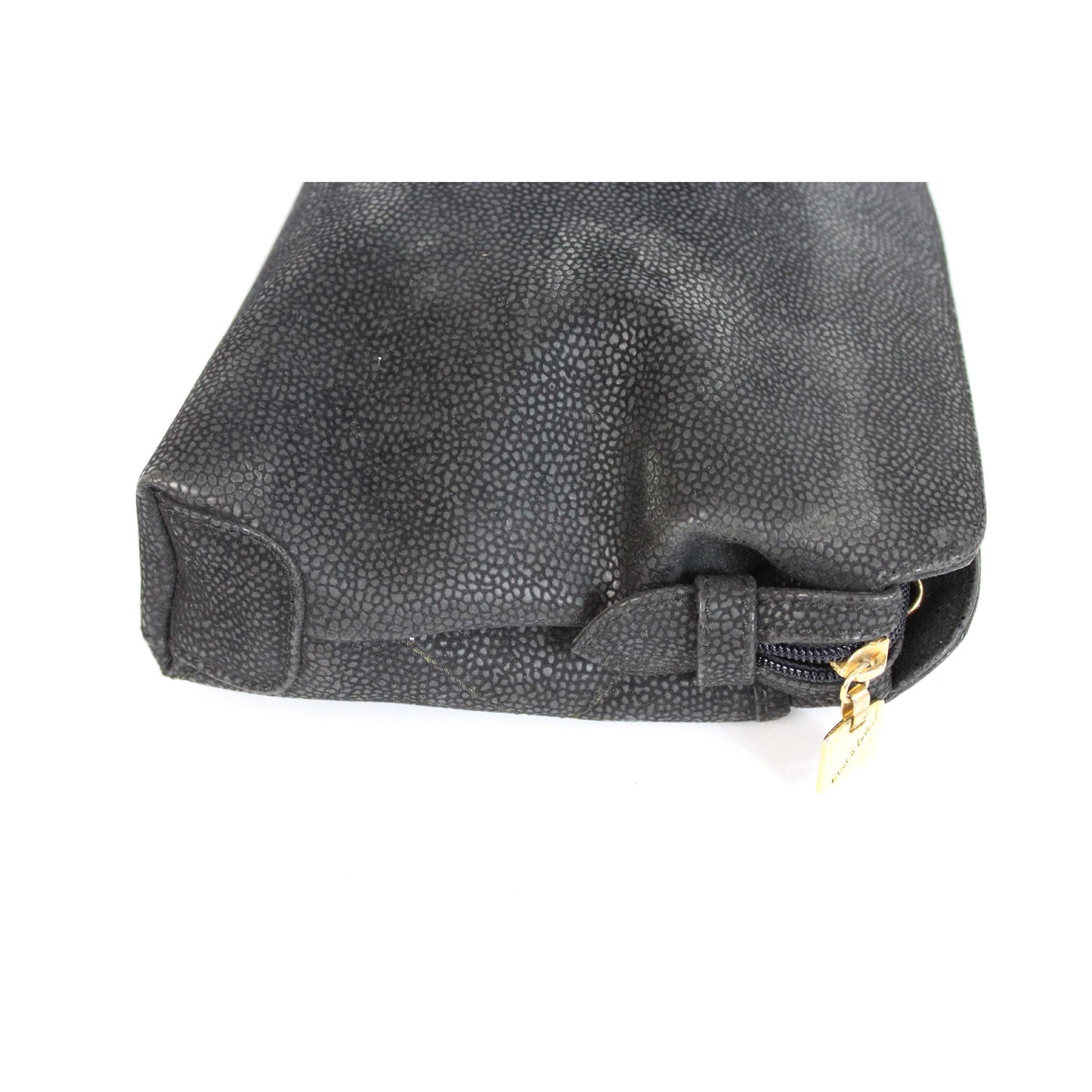 Enrico Coveri Vintage Black Canvas Handbag