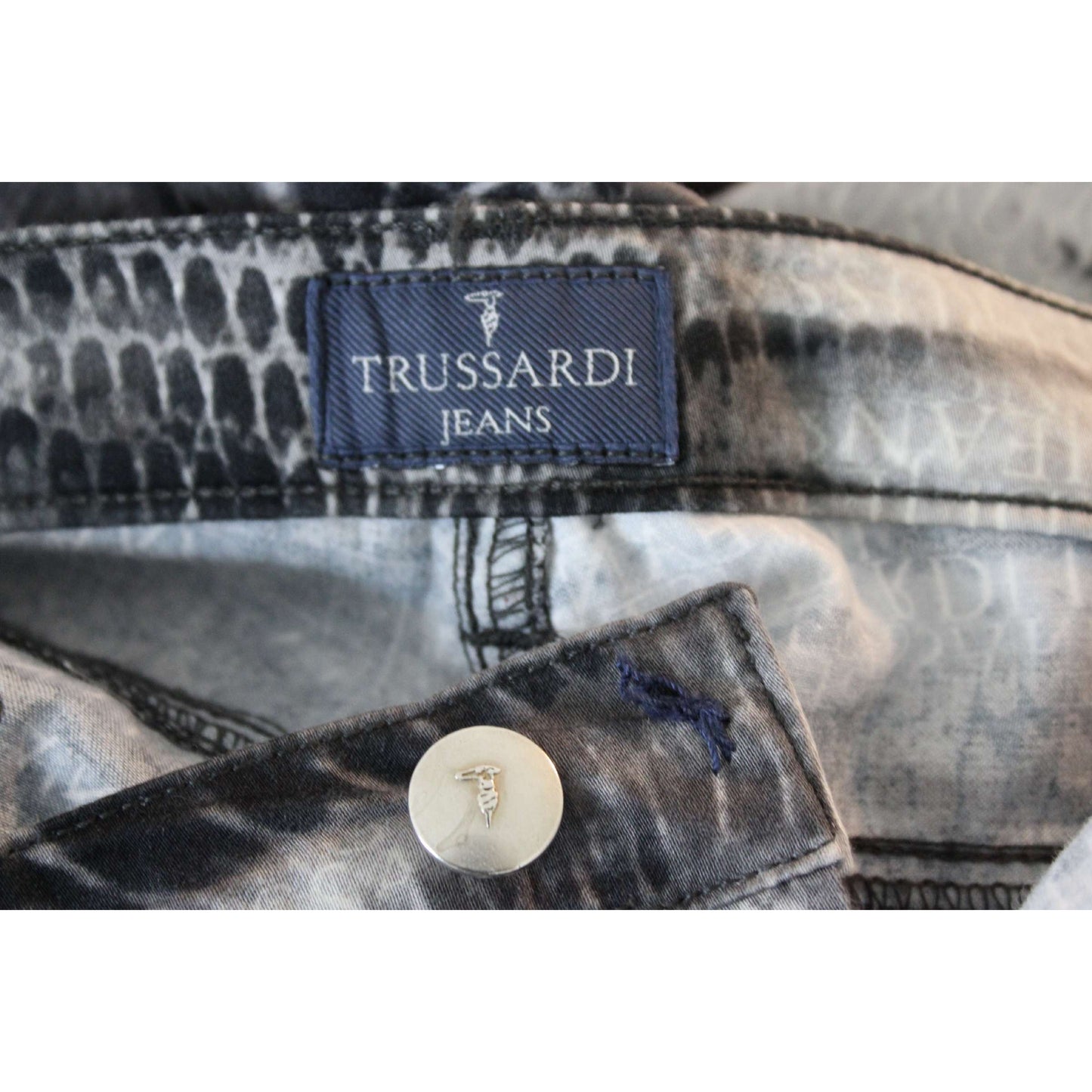 Trussardi Vintage Gray Spotted Pants