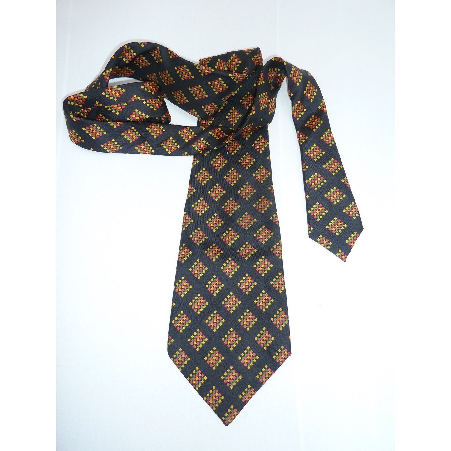 Yves Saint Laurent Black Silk Vintage Tie