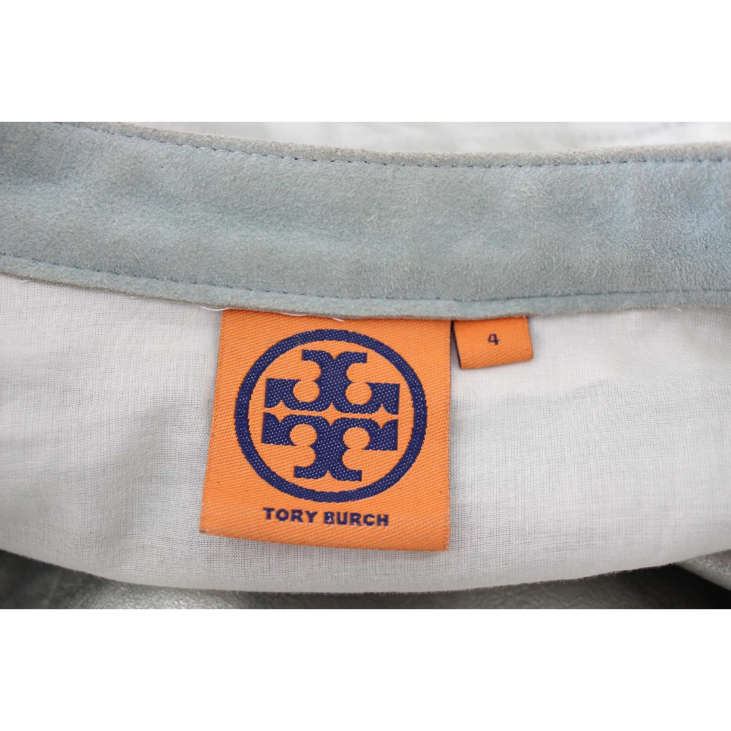 Tory Burch Shirt Tunica Suede Laminated Vintage Gray