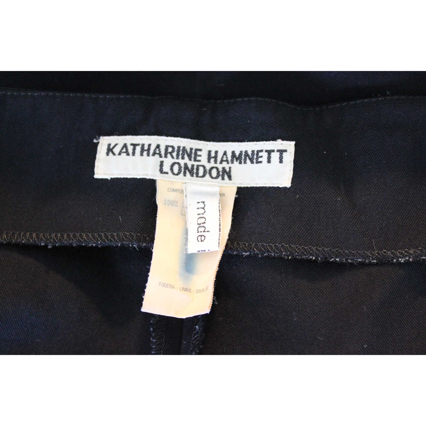 Katharine Hamnett Vintage Black Wool Palace Pants
