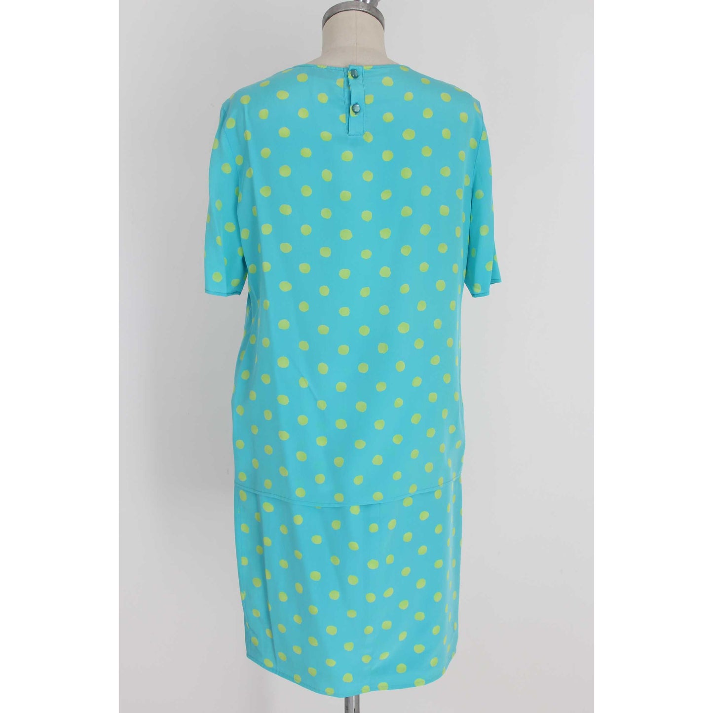 Ungaro Vintage Silk Blue Polka Dot Suit Skirt