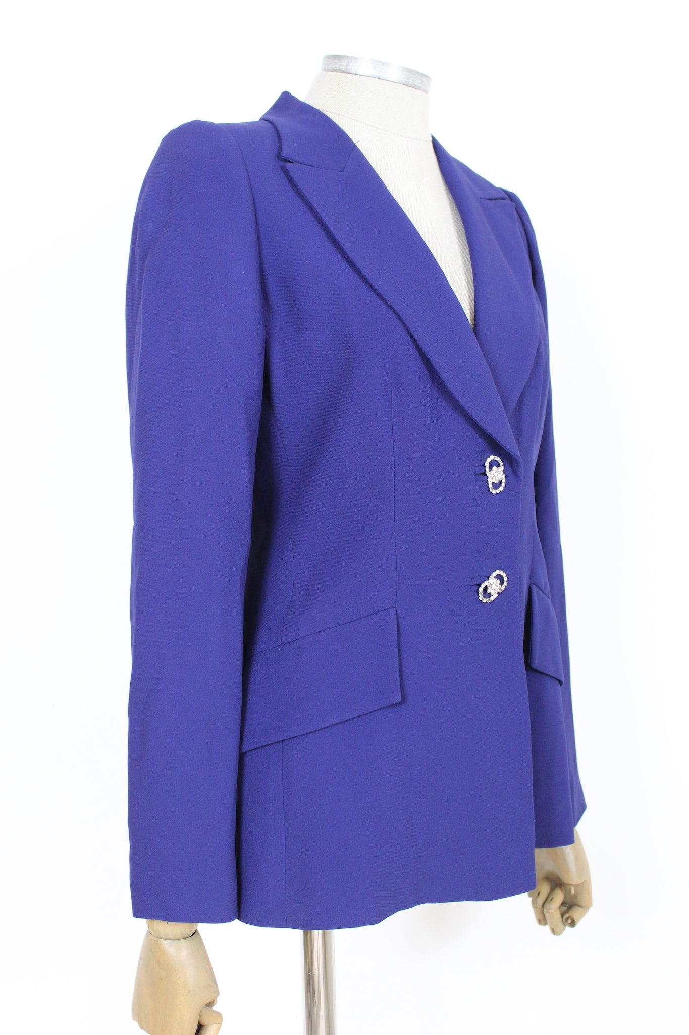 Gai Mattiolo Purple Jewel Button Jacket Vintage 1990s