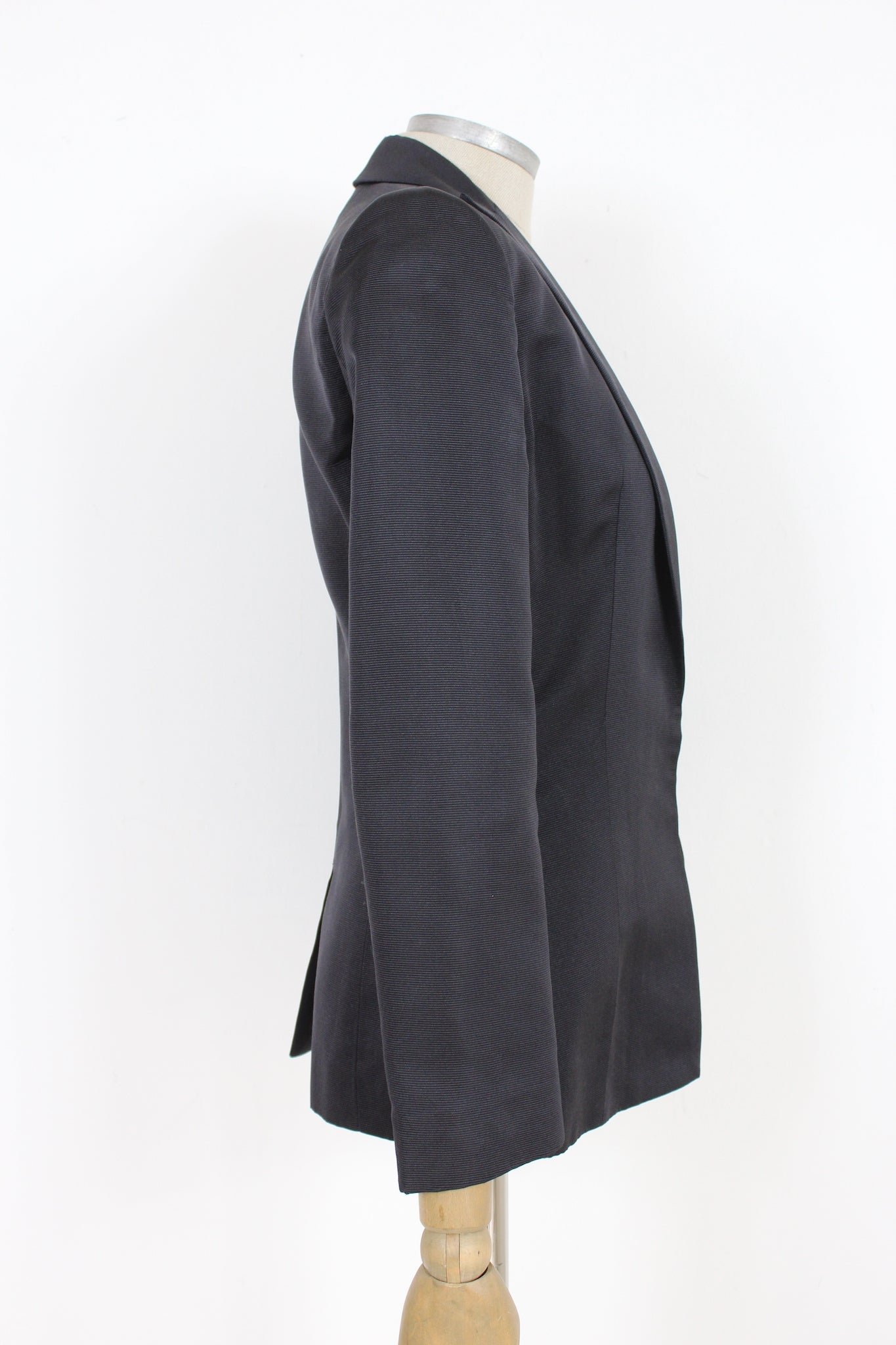 Valentino Glossy Black Slim Fit Vintage Jacket 1990s