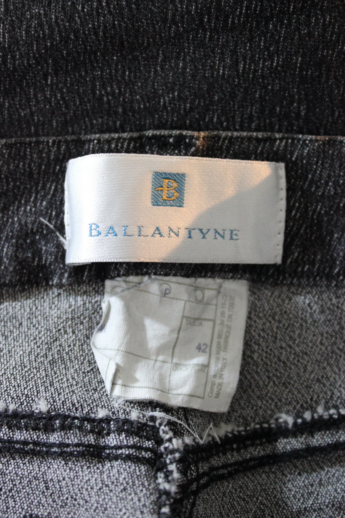 Ballantyne Black Cotton Vintage Denim Pants