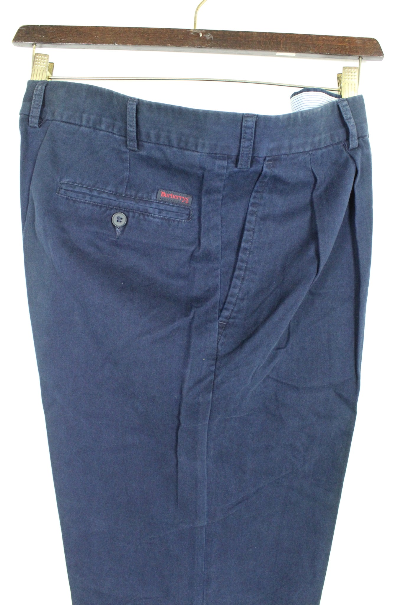 Burberry Blue Cotton Vintage Pants