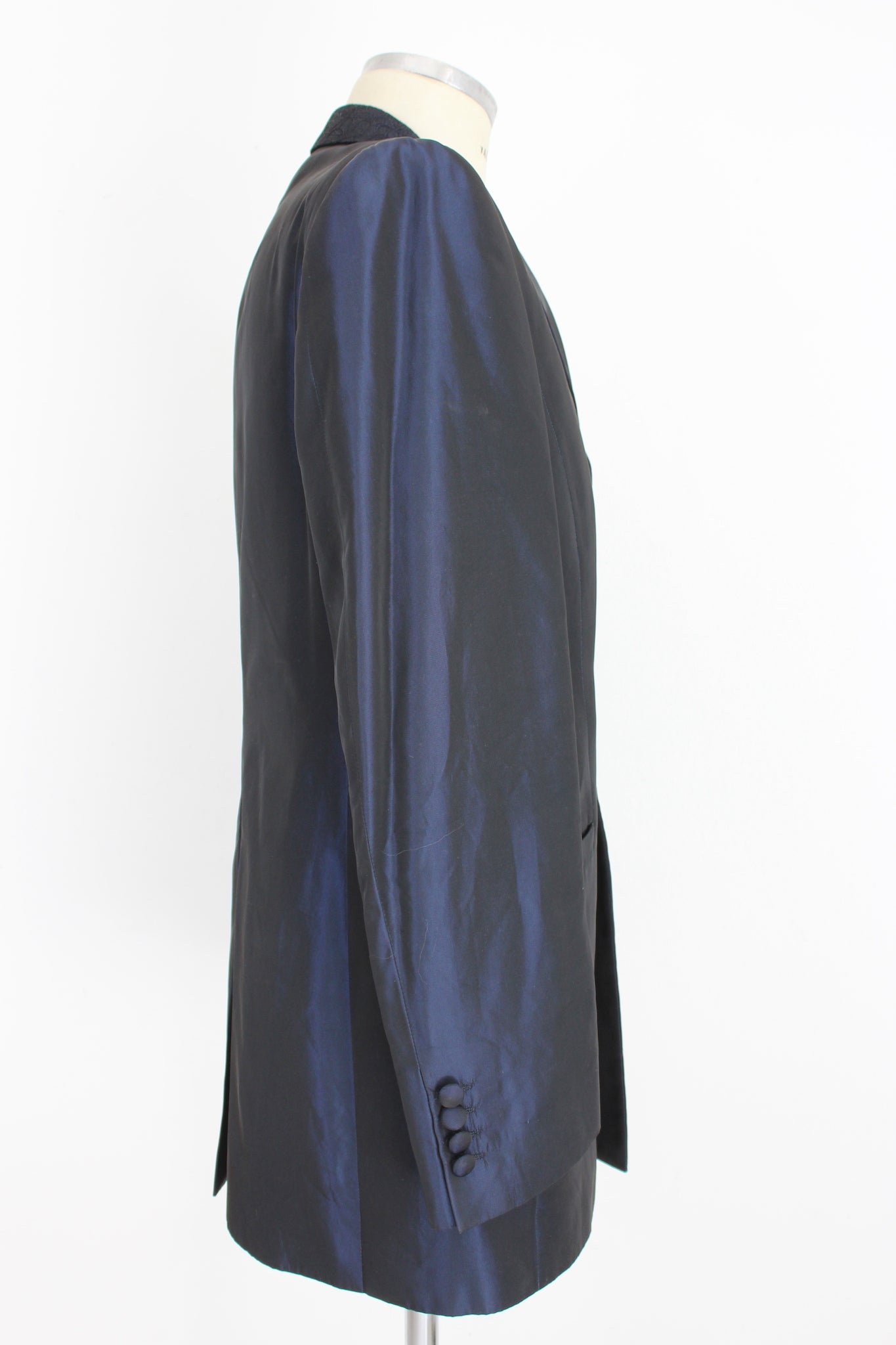 Carlo Pignatelli Blue Silk Ceremony Pants Suit 2000s