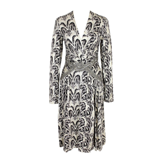 Cavalli Beige Spotted Sequins Party Dress 2000s