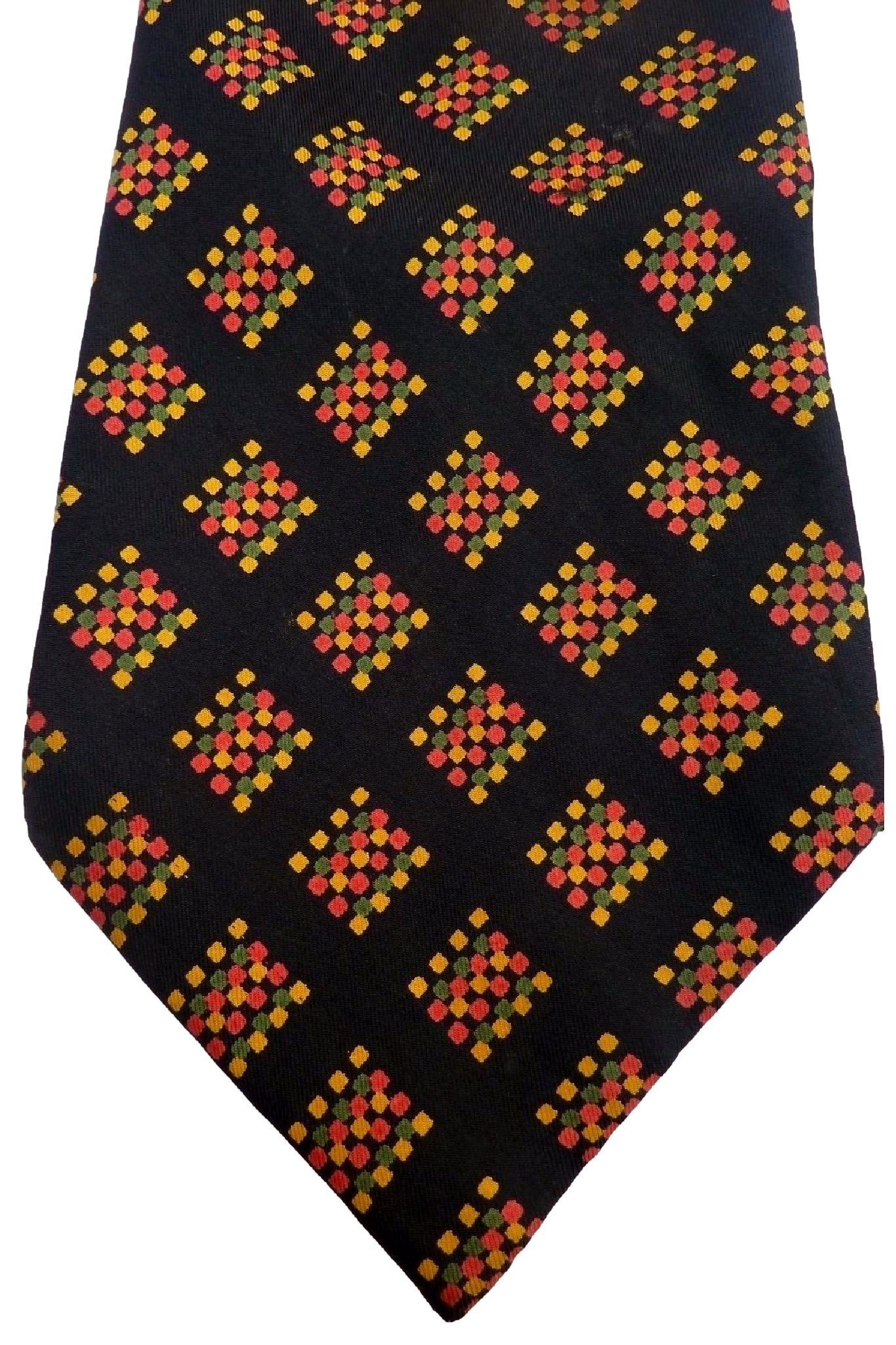 Yves Saint Laurent Black Silk Vintage Tie