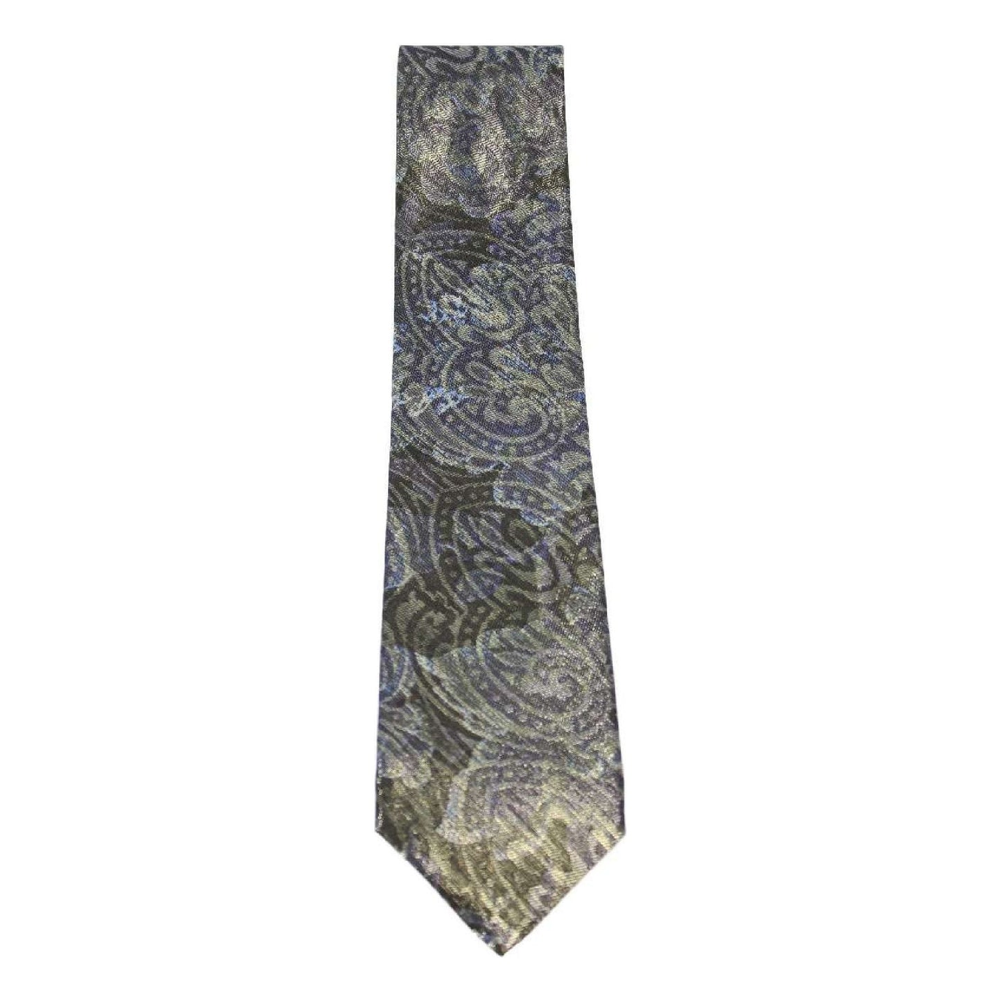 Brioni Silk Floral Vintage Iridescent Silk Tie