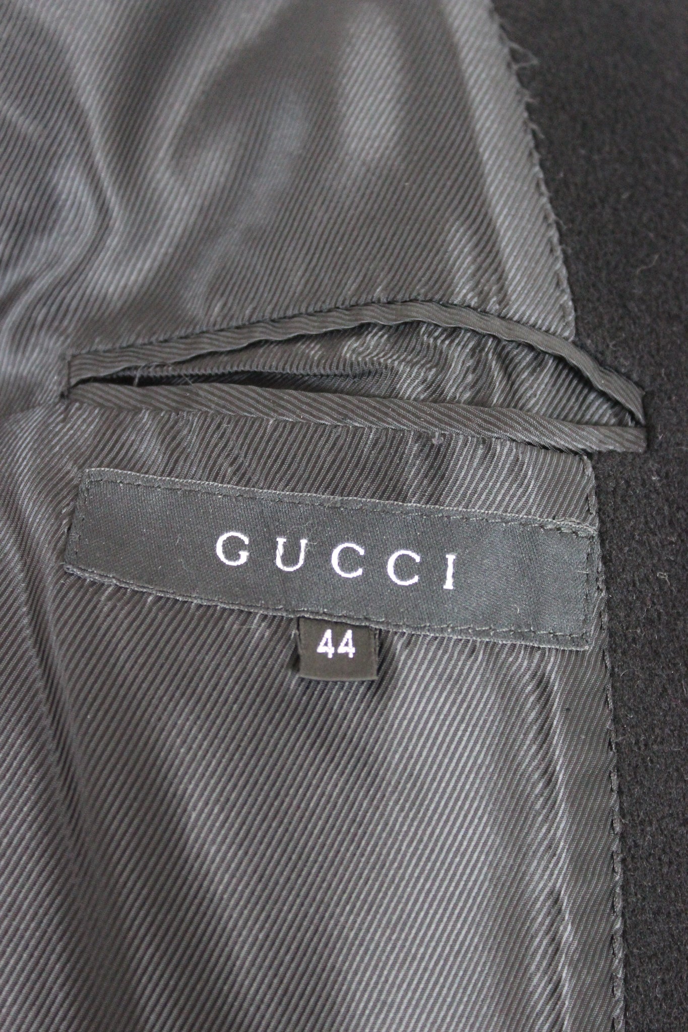 Gucci Black Cashmere Long Coat 2000s