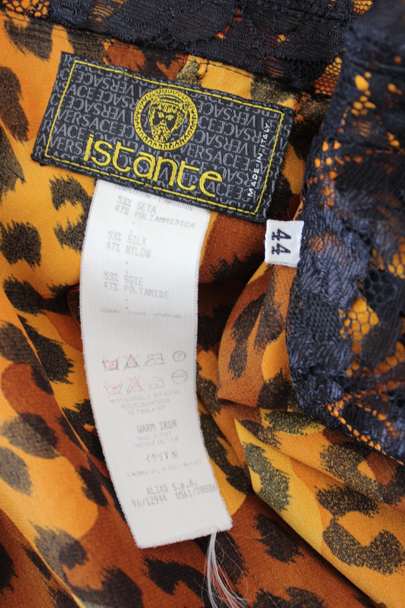 Gianni Verscae Black Gold Silk Lace Vintage Floral Jacket | Dedè Couture