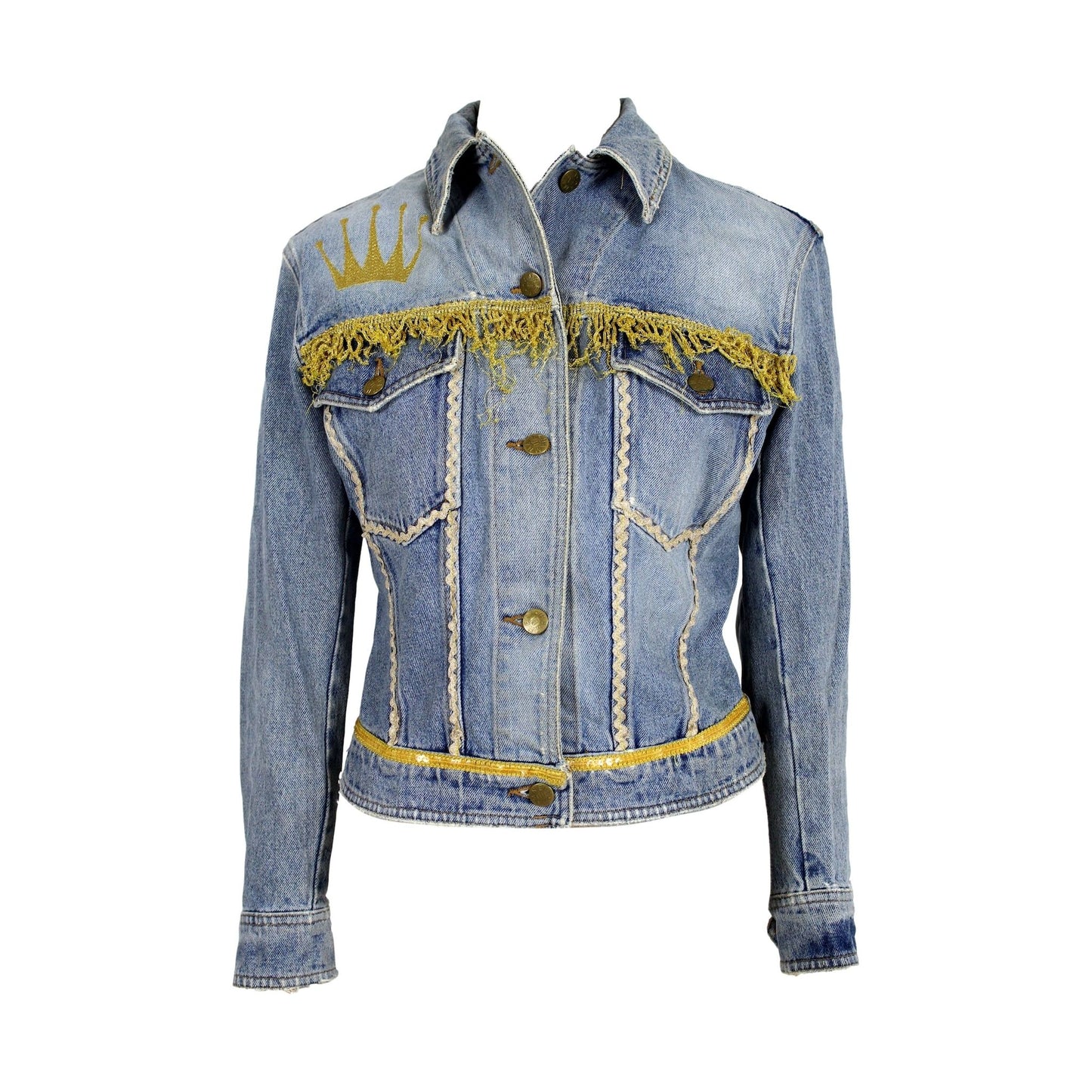 Katharine Hamnett Jeans Golden Fringes Jacket 90s
