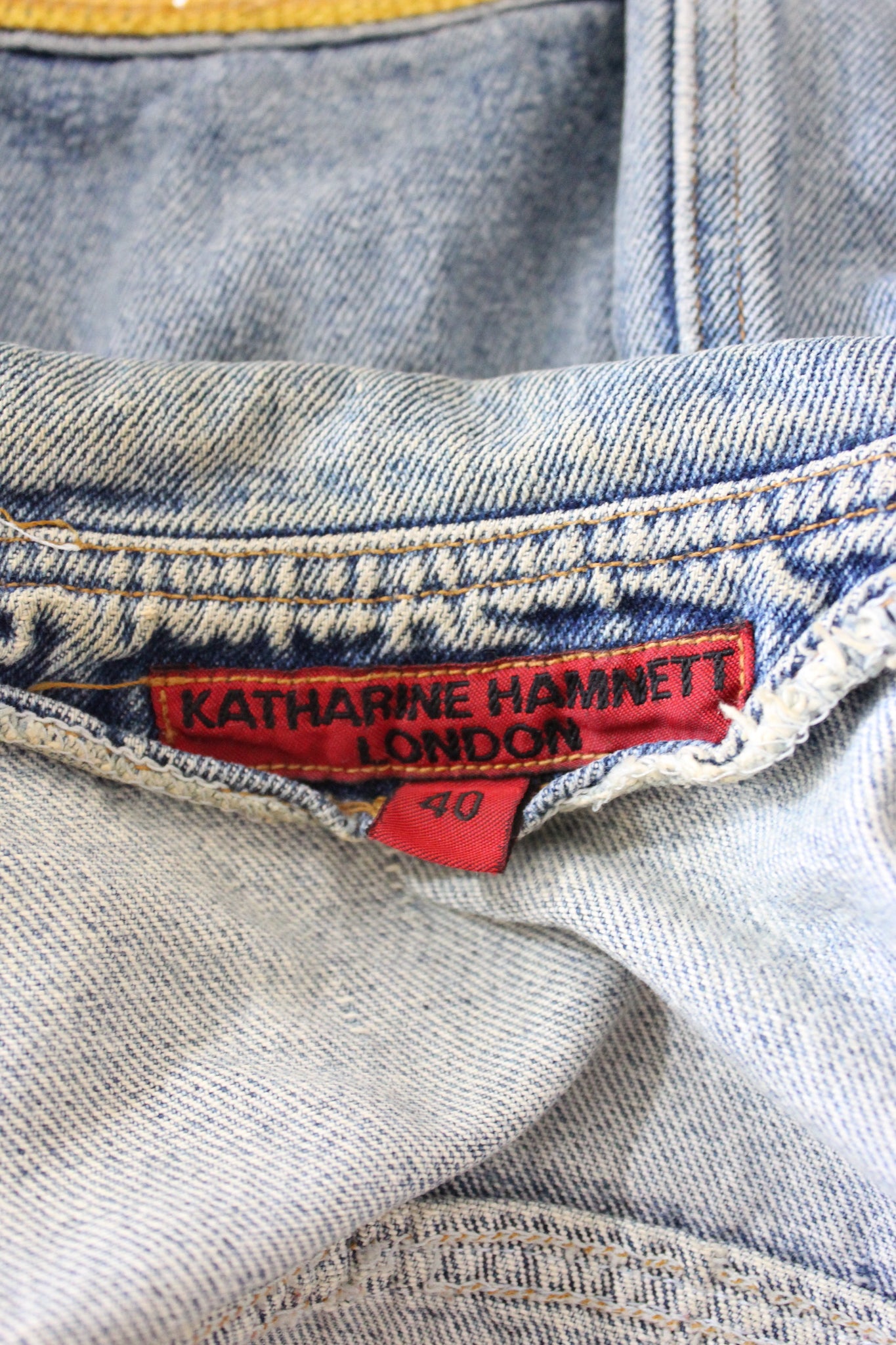 Katharine Hamnett Jeans Golden Fringes Jacket Vintage 90s