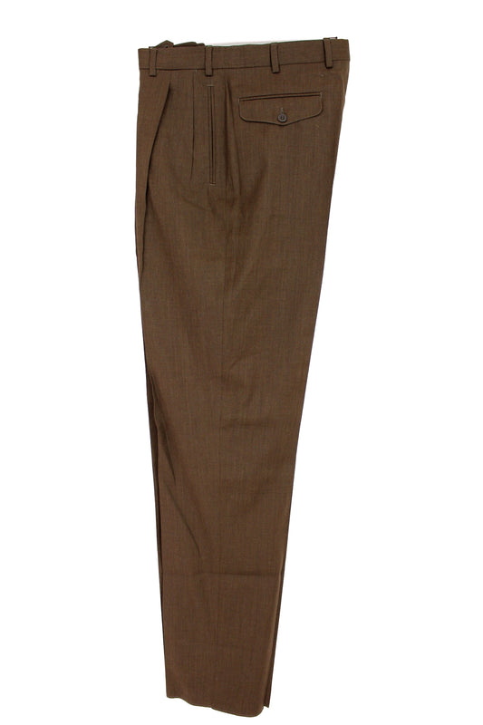 Loro Piana Brown Wool Tasmanian Vintage Classic Trousers Sz 40