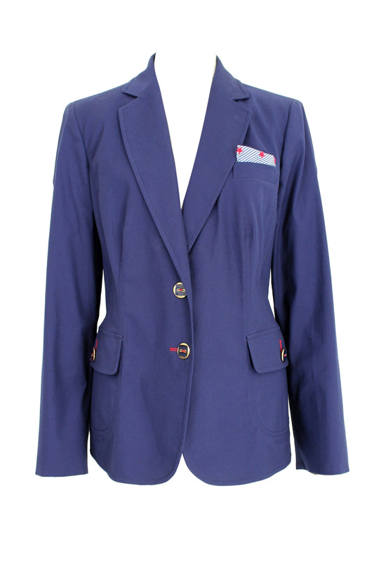 Luisa Spagnoli Blue Cotton Jacket Vintage2000s