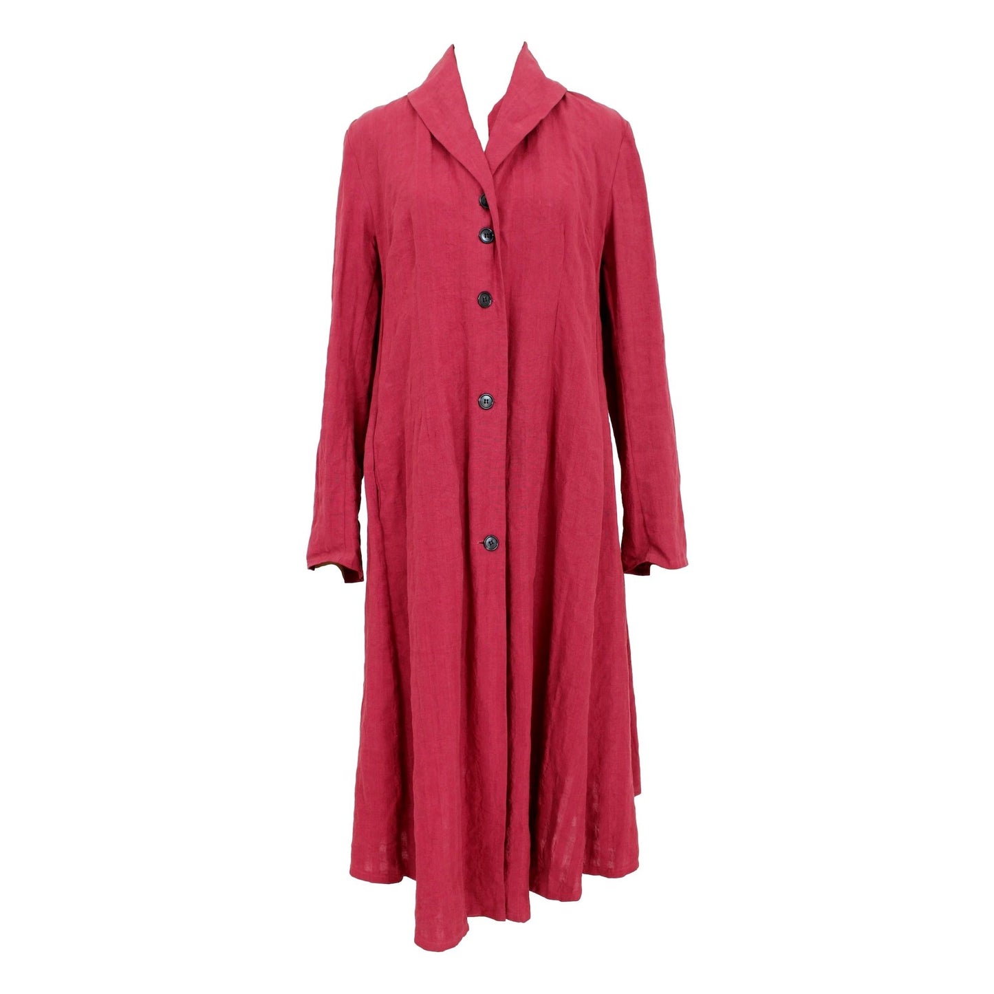 Marcel Marongiu red Linen Vintage shirt Dress