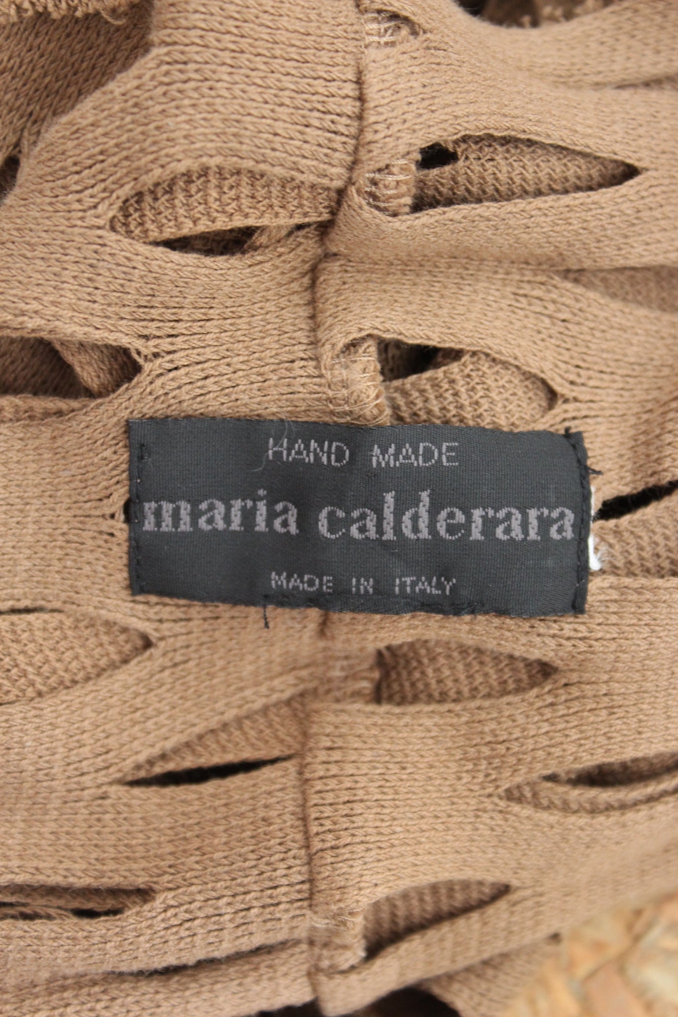Maria Calderara Giacca Bolero Hand Made Marrone Anni 2000