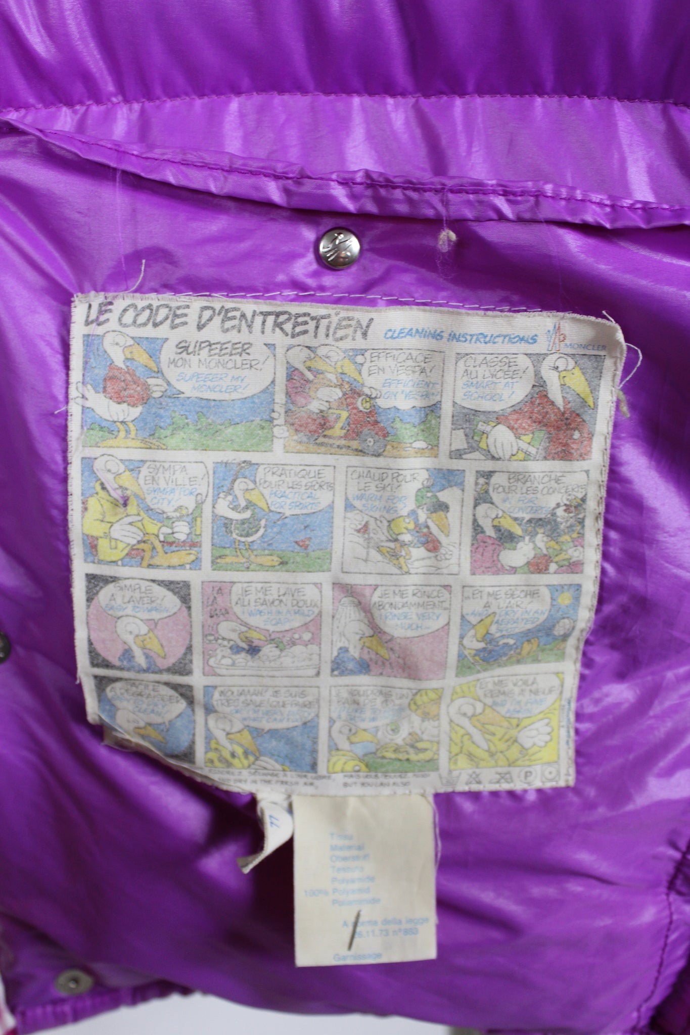Moncler Vintage Grenoble Pink Goose Down Jacket 1980s
