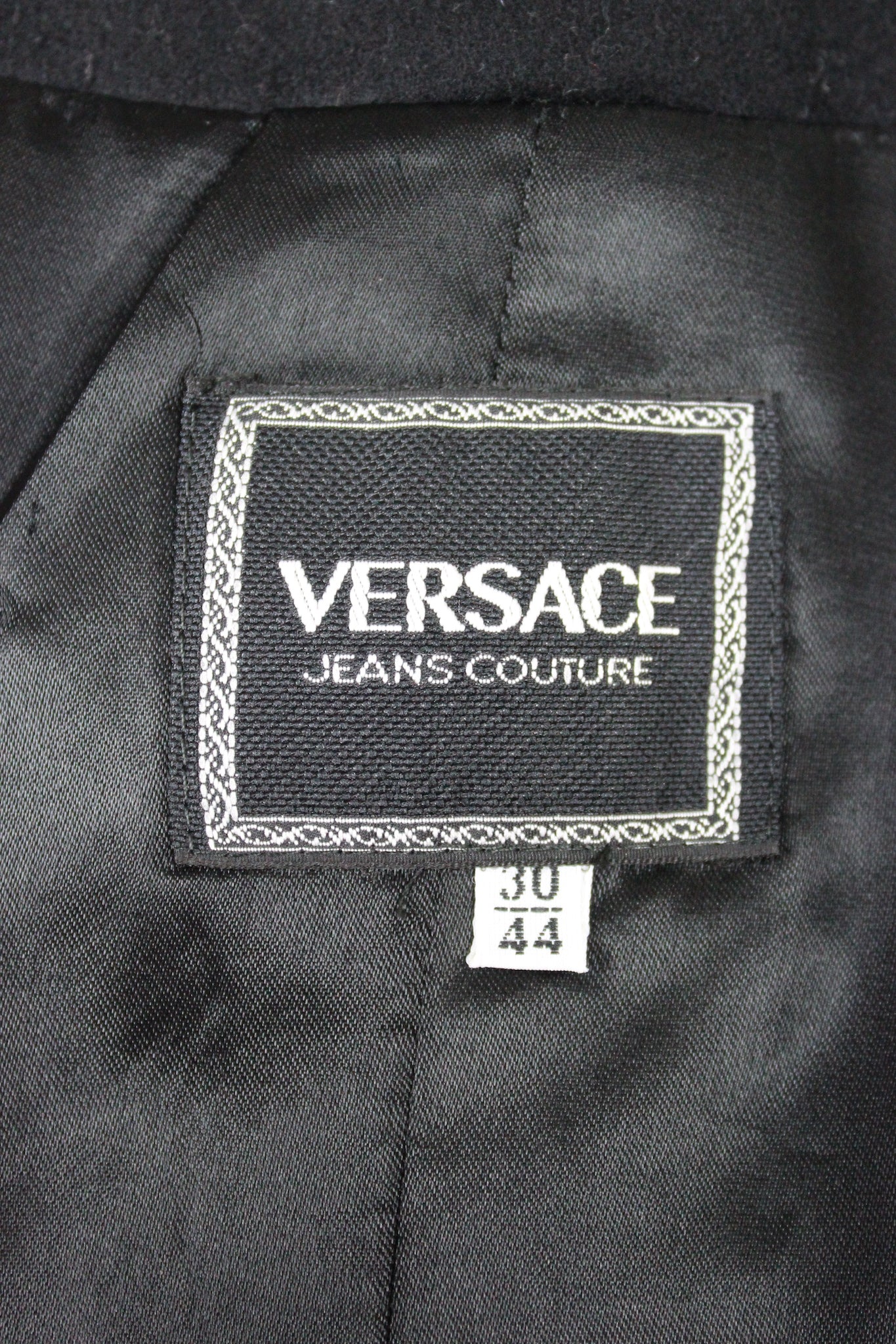 Versace Herringbone Vintage Short Jacket 90s