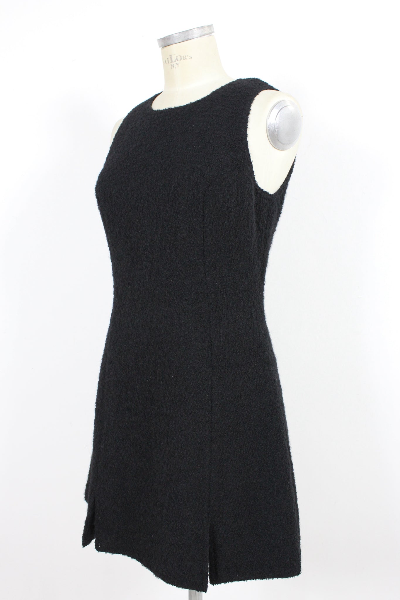Versace Wool Vintage Little Black Dress 90s