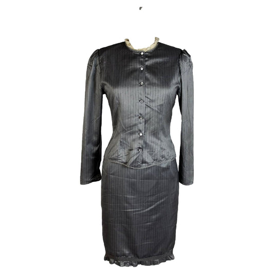 E E Milano Silk Vintage Grey Dress